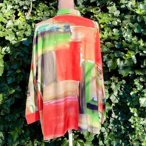 NWT NATORI Hikaru Cotton Silk Caftan Oversize Shirt - Picture 4 of 7